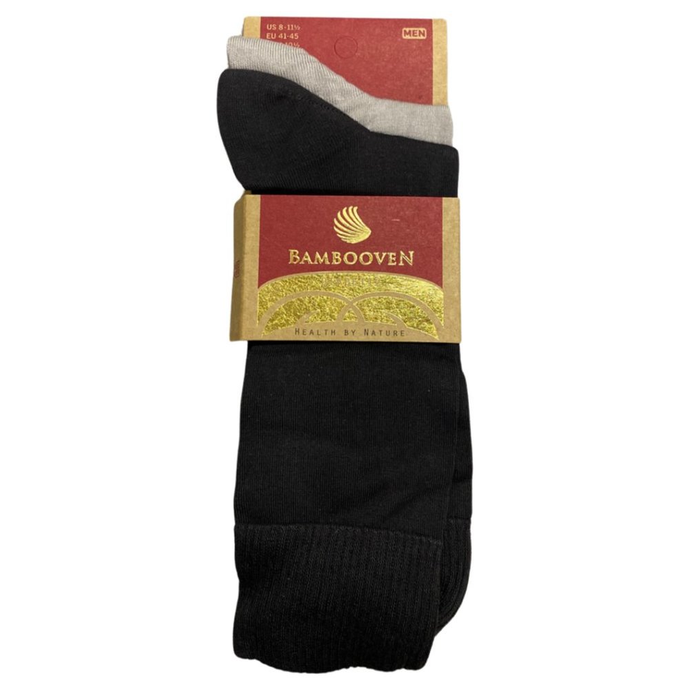 Bambooven Men's 2 Pairs Premium Bamboo Lightweight Dress and Trouser Socks